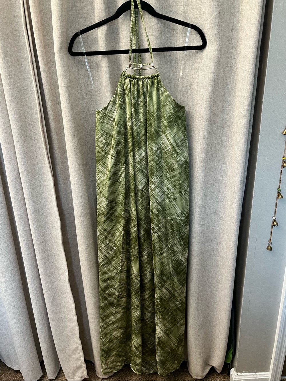 Green Halter Maxi Dress